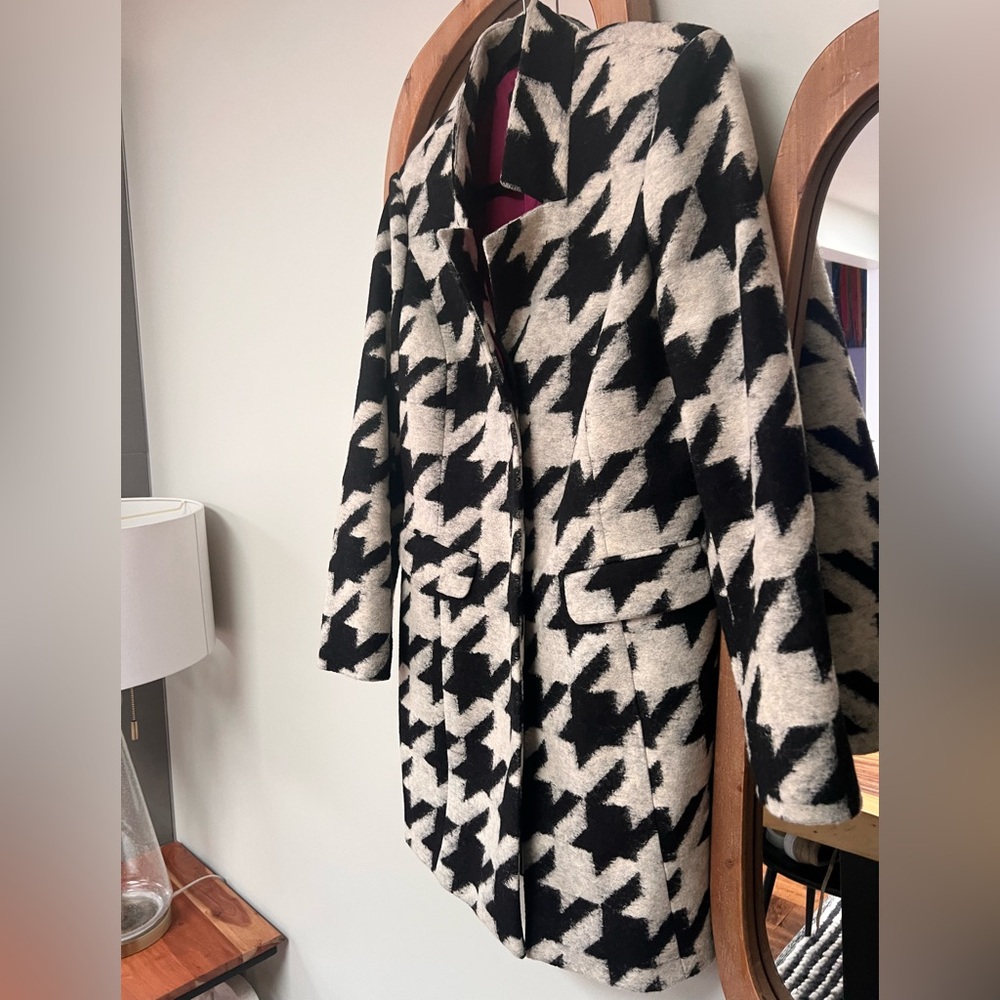 Robell Black and White Houndstooth Coat - Picture 4 of 10